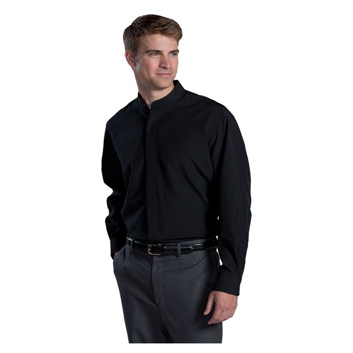 oscar de la renta dresses sale Saint Laurent Band Collar Shirt  Justin Reed
